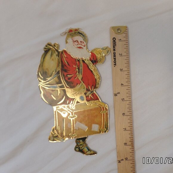 Vintage 1986 Merrimack? Ornaments 2 sided Hong Kong Outlined in Gold Old World - Picture 13 of 16